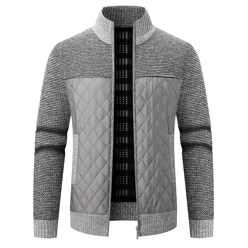 DIMUSI Men's Winter Knit Padded Jacket Black M 6