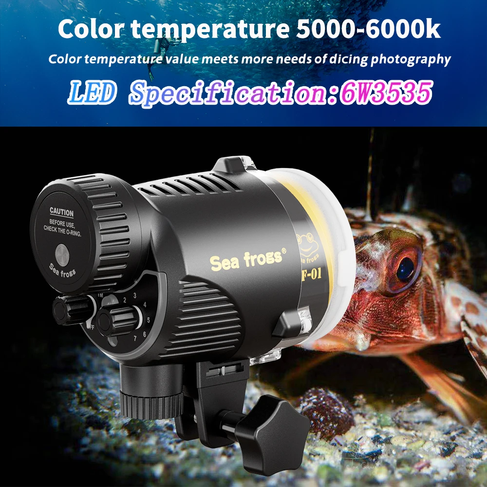 100M/328ft Flashlight Waterproof Underwater Photography Flash Strobe For Seafrogs Housings Camera Light Accessories