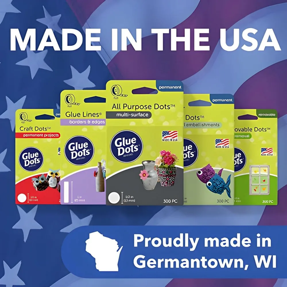 Double-Sided Adhesive Dots, 0.5 Inch, 200 Clear Sticky Points for Crafts and DIY Projects