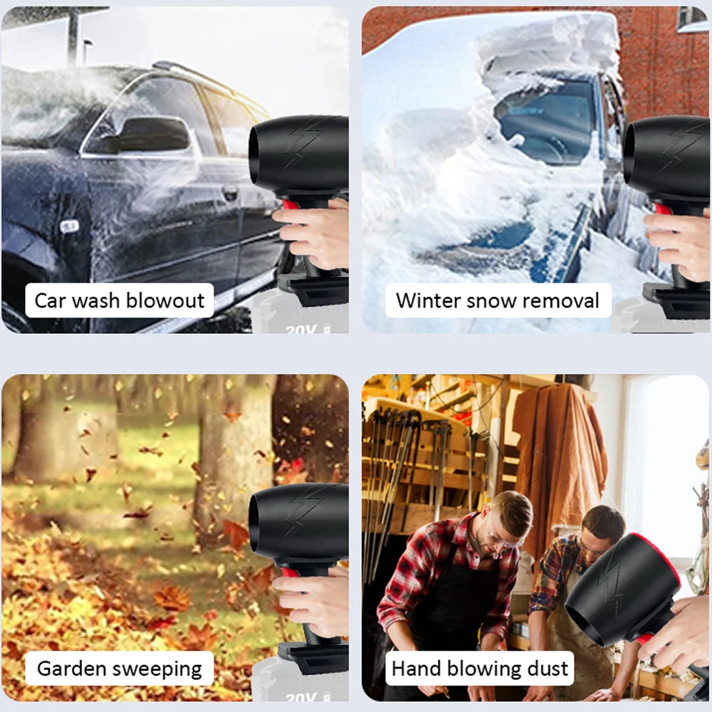 Powerful 64mm/70mm Handheld Turbo Jet Fan High Speed Brushless Motor Thrust 1500-2300g Car Wash Air Gun 1000W Violent Air Blower