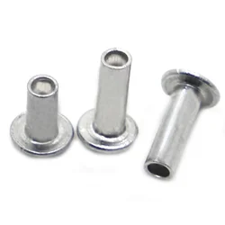 10-50pcs M2 M2.5 M3 M4 M5 M6 GB873 Aluminum Round Flat Button Truss Head Half Semi Hollow Rivet Diameter 2mm 3mm 4mm 5mm 6mm