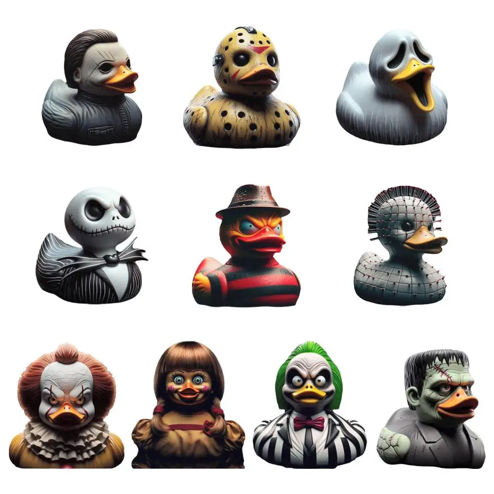 Halloween Classic Horror Movie Character Duck Ornaments 2024 New Creative Funny Satan Duck Ornaments Home Decoration Accessories