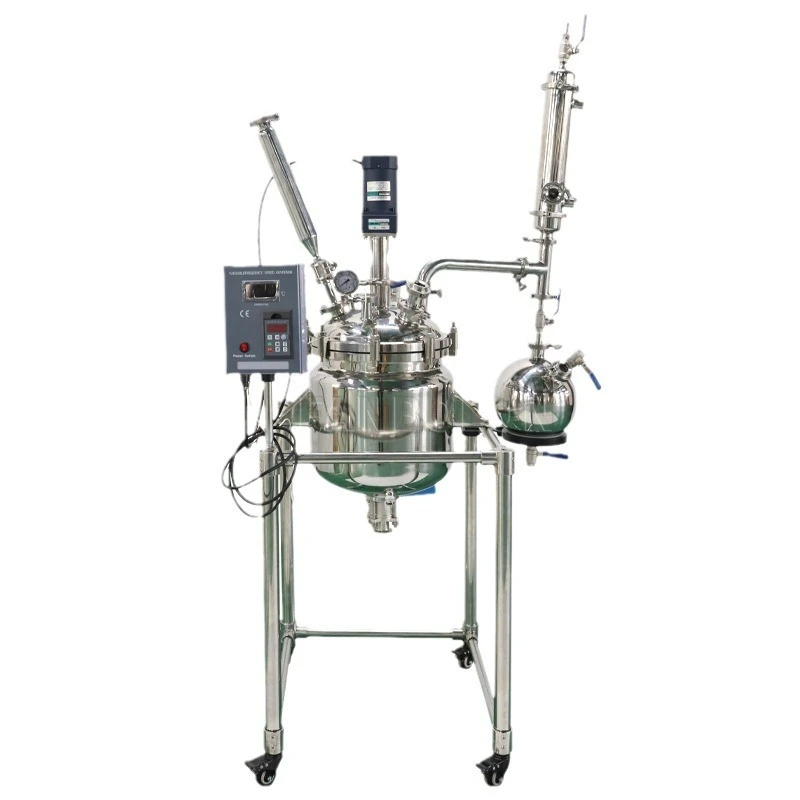 

5L100L300L double-layer stainless steel reactor, explosion-proof digital display electric heating 304 stirring kettle equipment