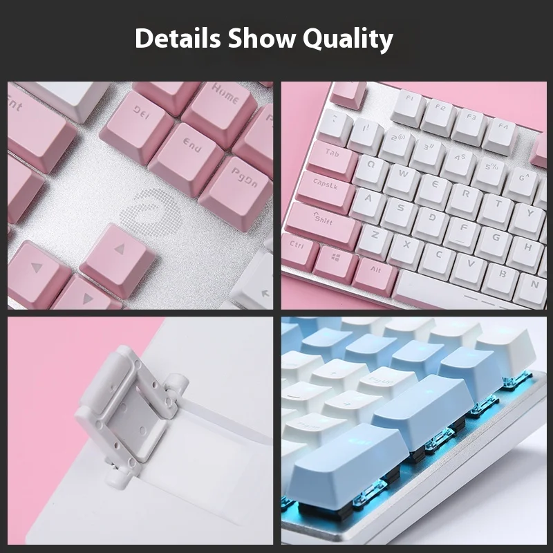 Dareu Ek815 Wired Mechanical Keyboard 87 Key Black Switch Office Keyboard Rgb Light N-Key Rollover Aluminum Alloy Game Keyboard