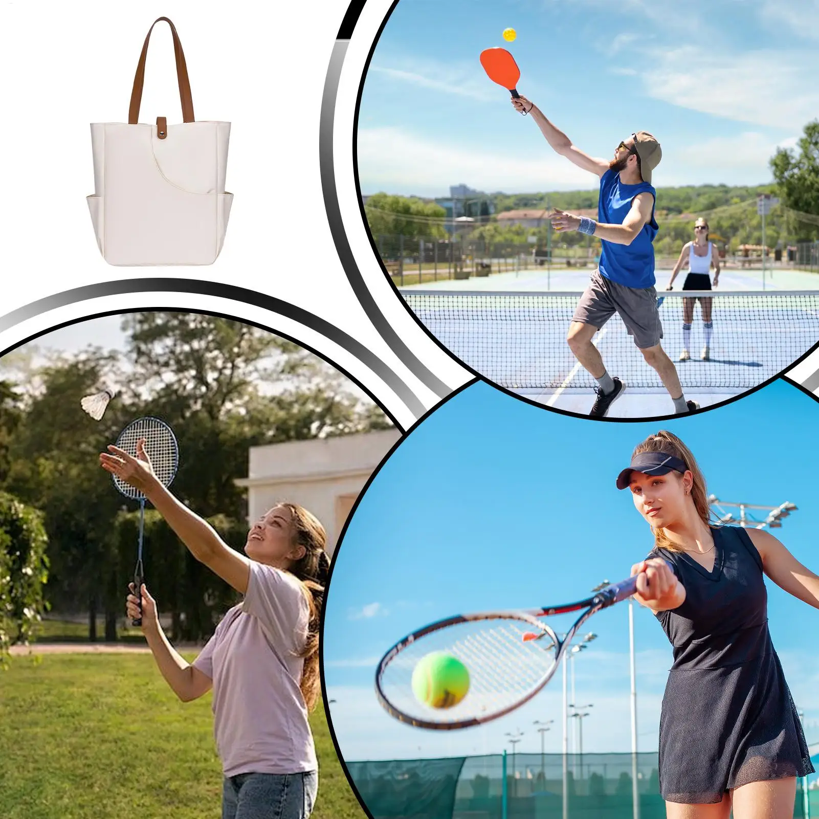 

Pickleball Bag Oxford Large Capacity Handbag Women's Tote Bag For Grocery Shopping Gym Beach Holiday Birthday Christmas Travel