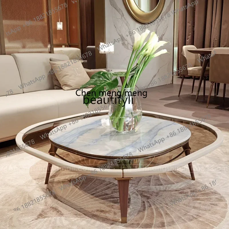 

ss7304 Hong Kong Style Coffee Table Living Room Reception Italian Leisure Table Villa Sofa Decoration