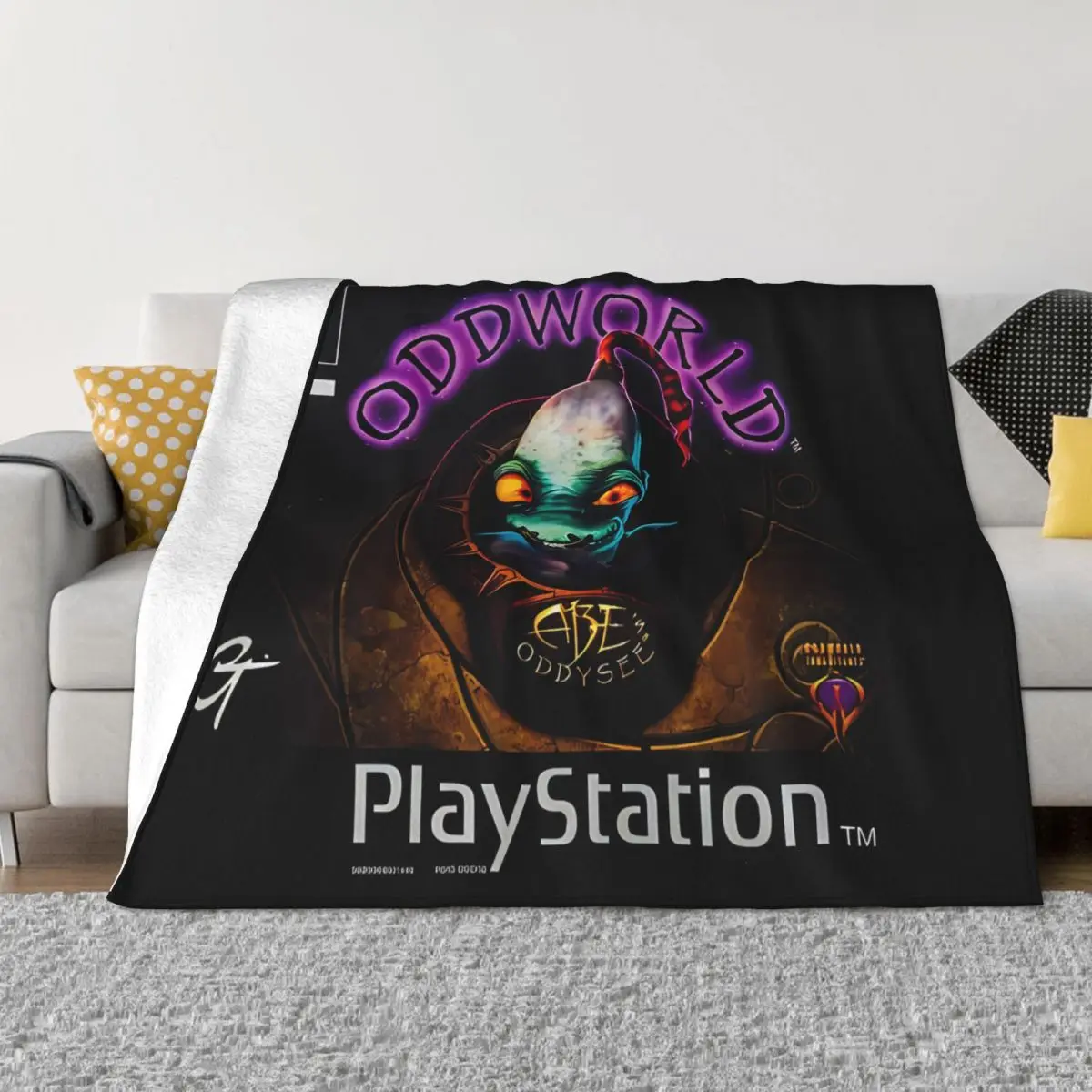 PS1 Oddworld Videogame An Ultra-Soft Micro Fleece Blanket