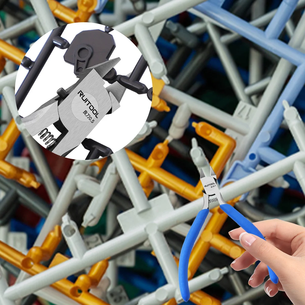  1/2PCS 4.5inch Model Pliers Non-slip Thin Blade Plier Scissors Ultra-thin Single-edge Sprue Cutter Advanced Single-blade Plier