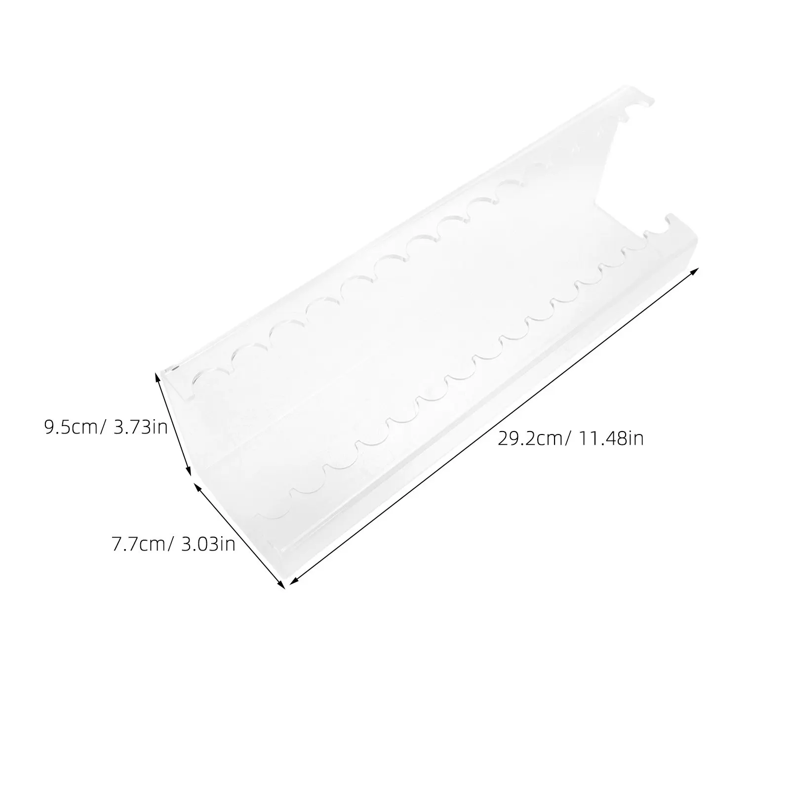 15-Slot Sleek Clear Acrylic Pen Holder Desktop Stationery Organizer Transparent Storage Box for Office School Workspace
