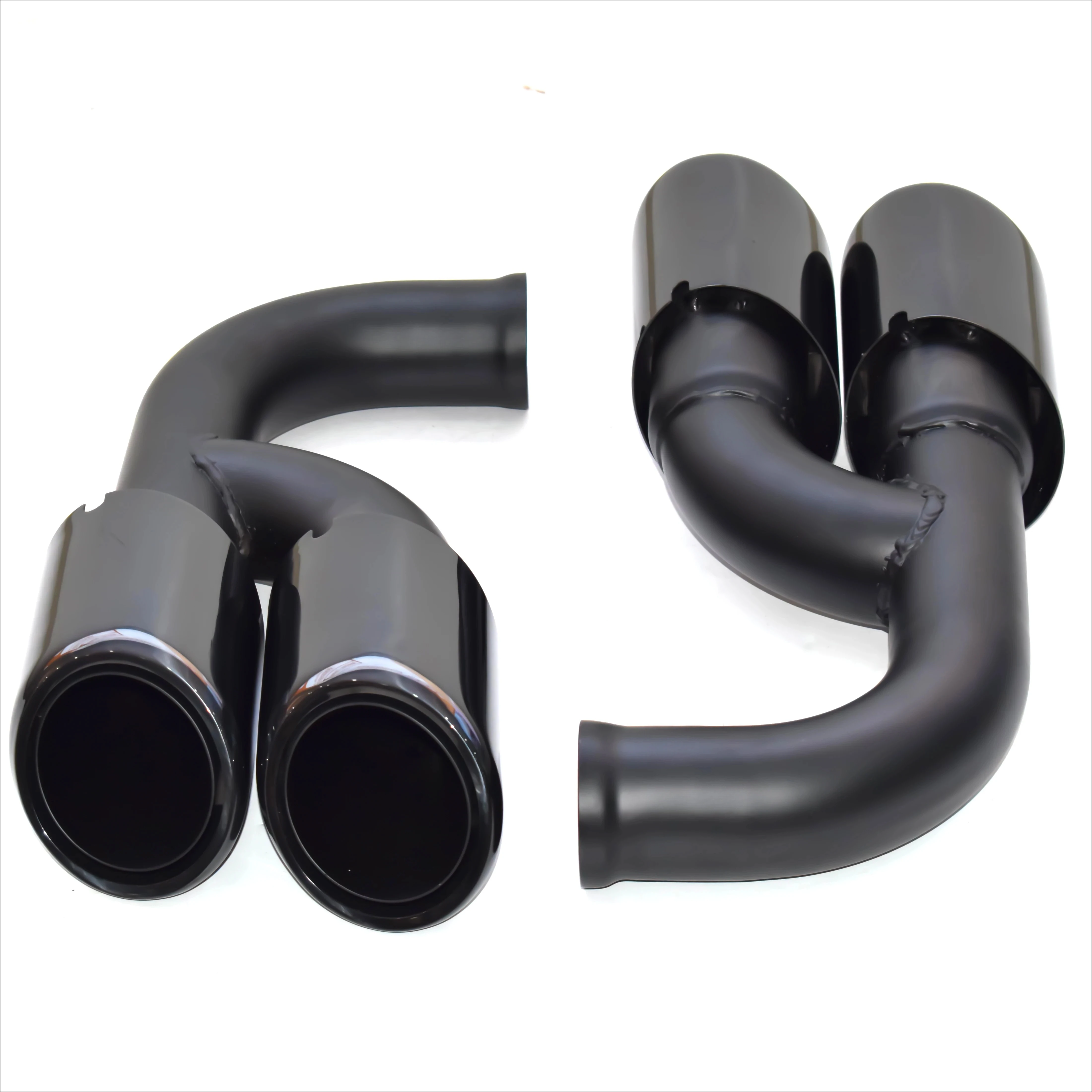 Car Exhaust Tip For Porsche Cayenne 958 2011-2014 Upgrade GTS Muffler Exhaust Pipe Quad Nozzle Dual Tailpipe Exhaust Tip