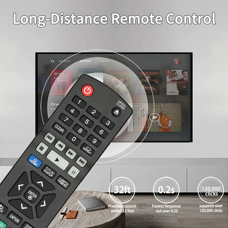 Dla AKB75135301 LG-Blu-ray-Disc-Player-Remote-Control-Replacement, For LG Blu-ray Disc Player BPM33 BPM55 BPM54 BPM53 BP440