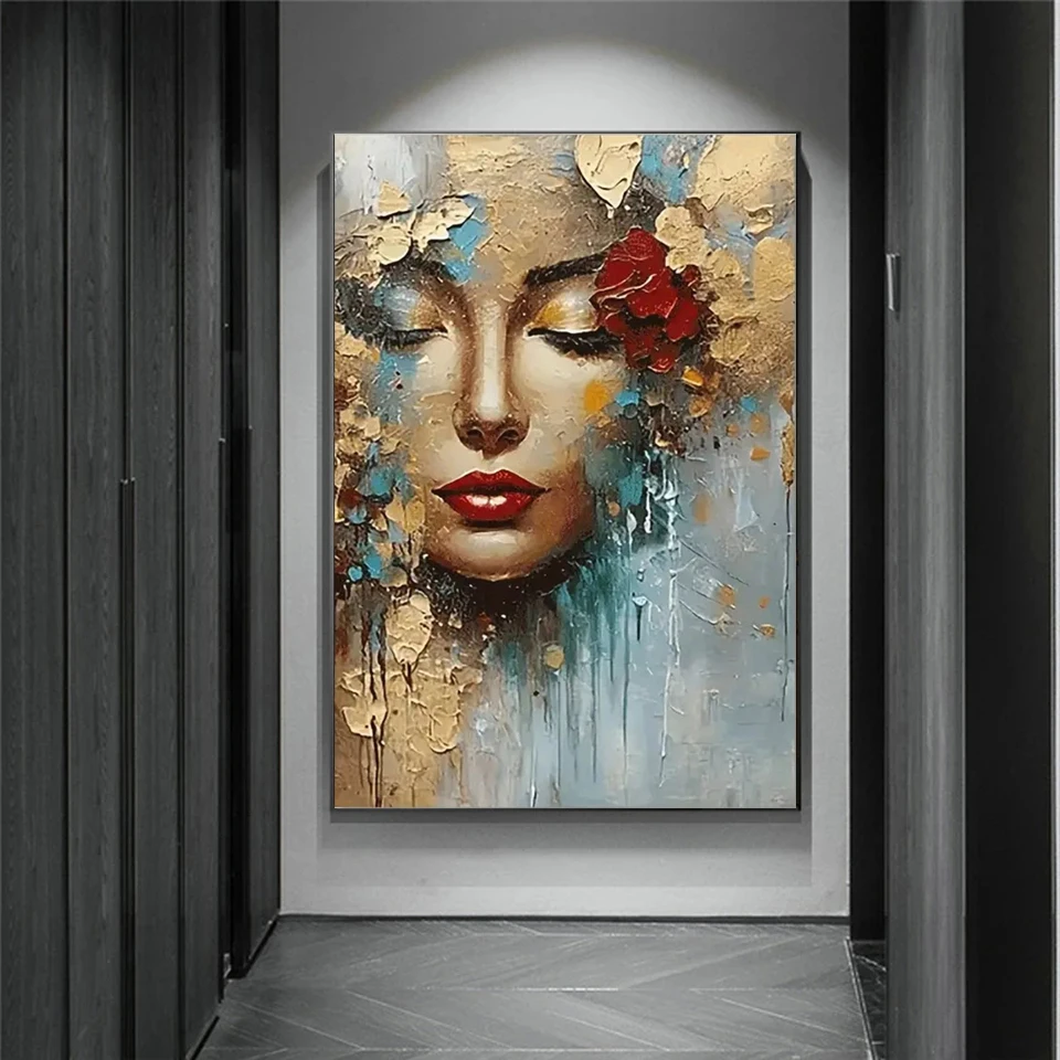 Rahmenlose, 2026 Diamantmalerei Neue DIY-Kunst Abstrakte Goldene Frau Diamant-Stickerei Strass-Mosaik Heimdekoration