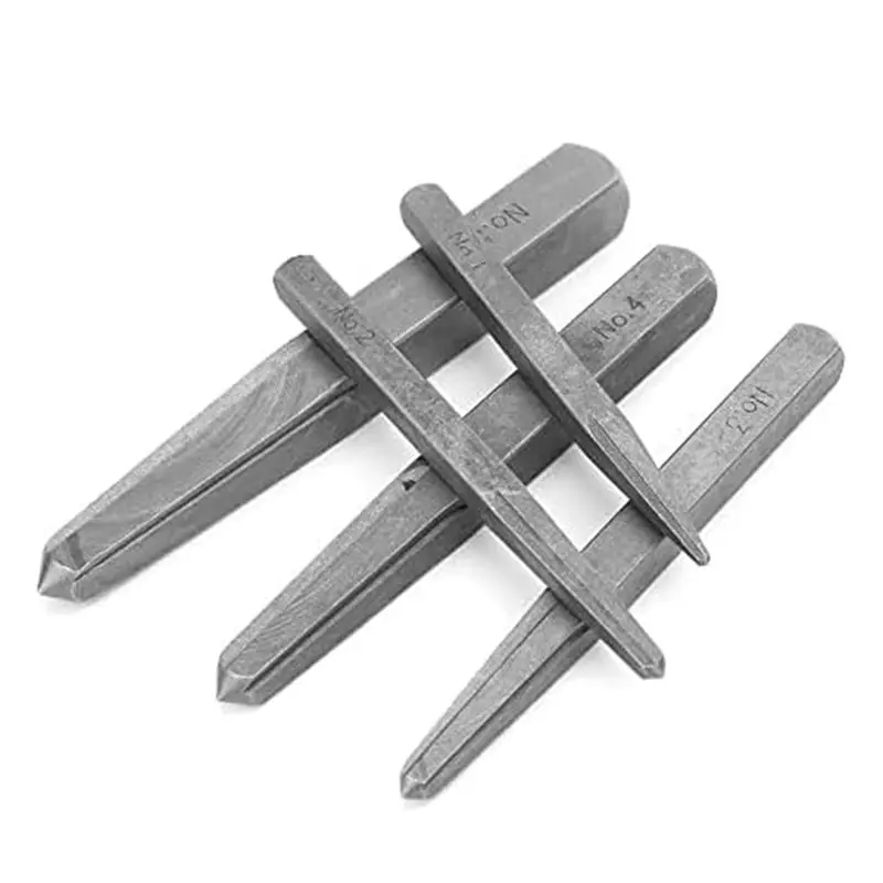 Lightweight 5 PCS Screw Extractor Set,Square Type Straight Fluted Screw Extractor Set Easy Out Removal Tool