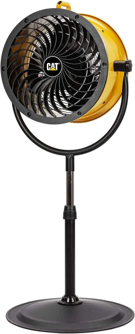 

erpillar® fan 14”-Blade High-Velocity Pedestal Drum Fan Heavy Duty Industrial Grade (Yellow, 4-in-1): 2,300 CFM, 4-Speed, 360 De