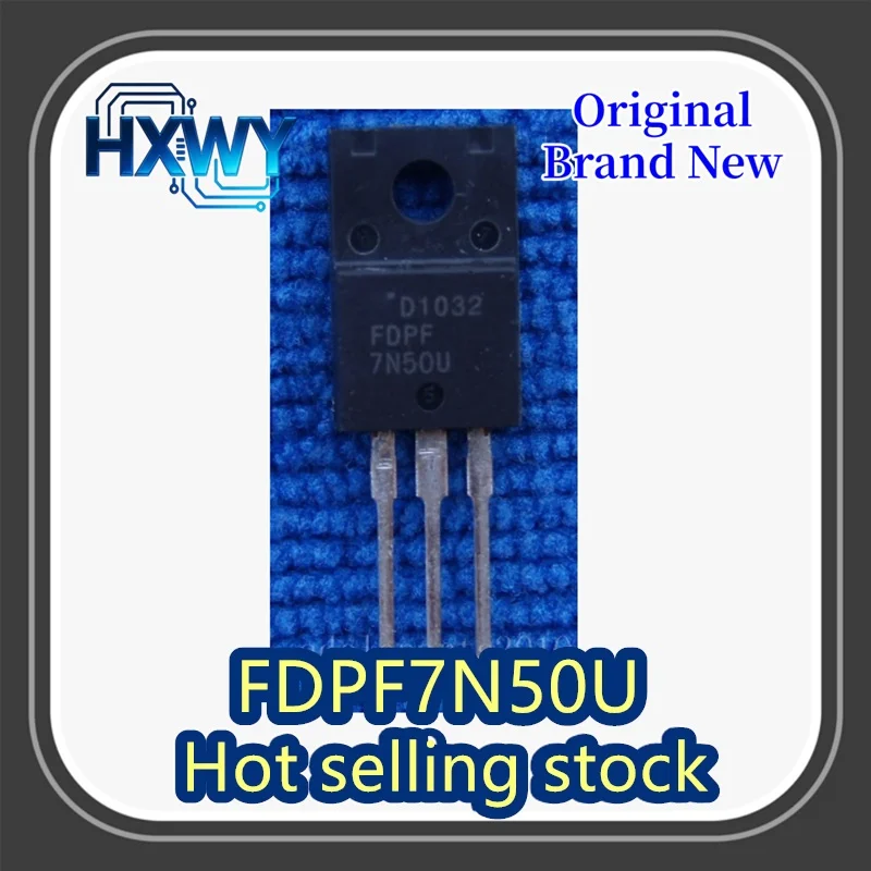 

(10/50 pieces) FDPF7N50U 7N50U MOSFET 7A 500V Transistor, Brand New Original