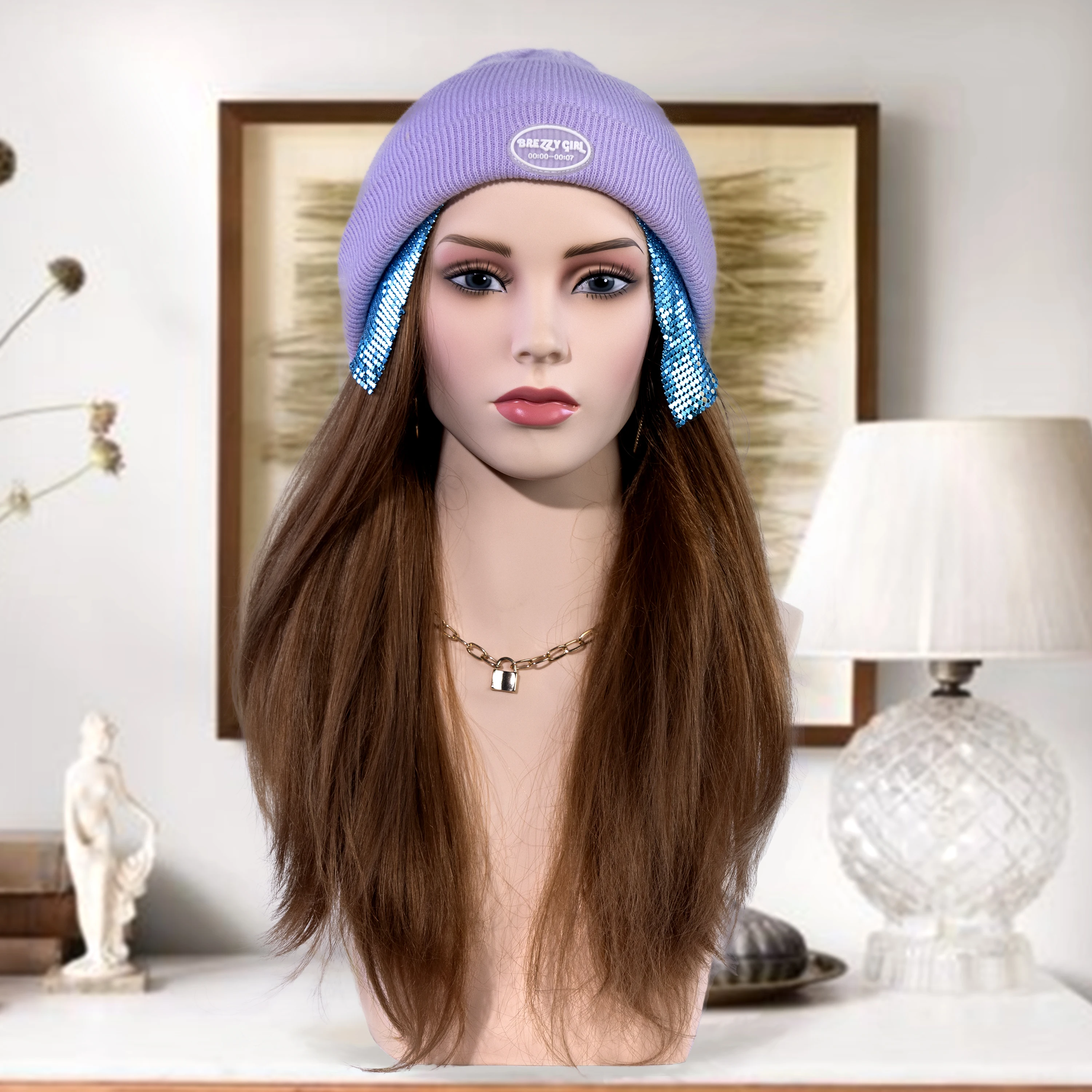 1PC Mannequin Head with Shoulders Bust USA Warehouse Free Ship Femlae Model Head Display Props