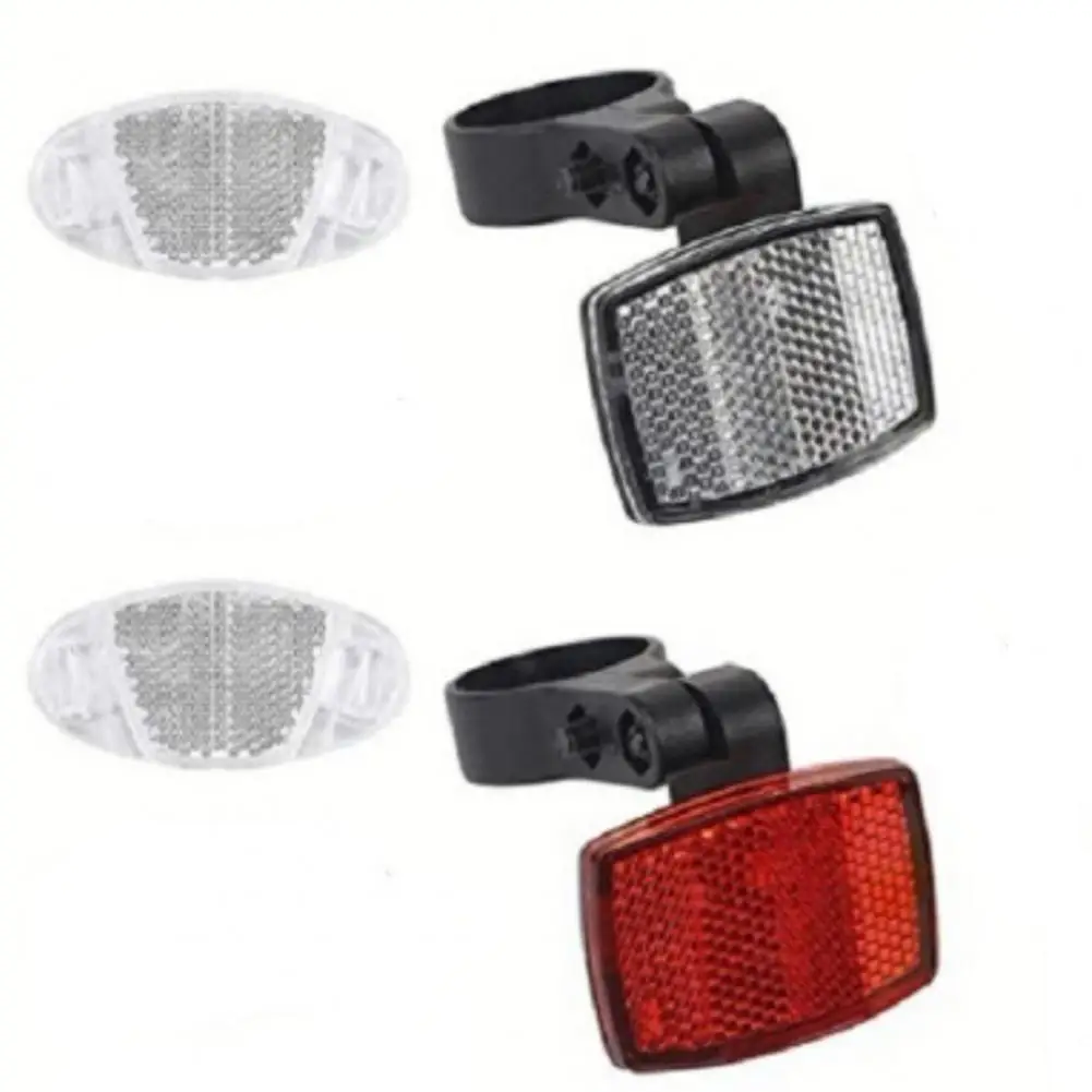 

2PCS Front Back Reflective Board Mountain Bike Safety Caution Warning Ciclismo Rack Tail Reflector Cycling Bike Rear Panier