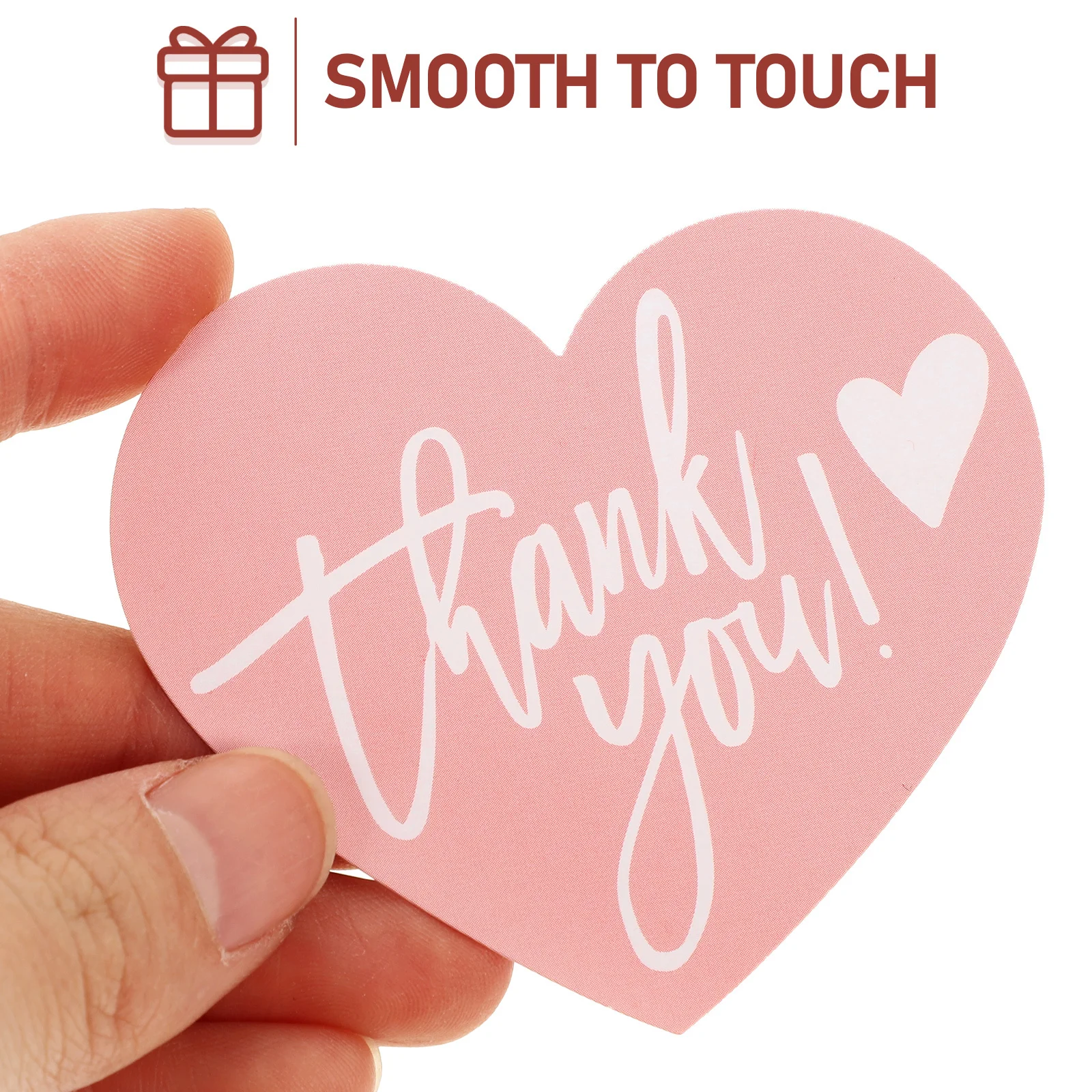 

150Pcs Thank You Cards Heart Shape Paper Tags Smooth Touch Gift Packaging Wedding Baby Shower Small Business Thank You Card