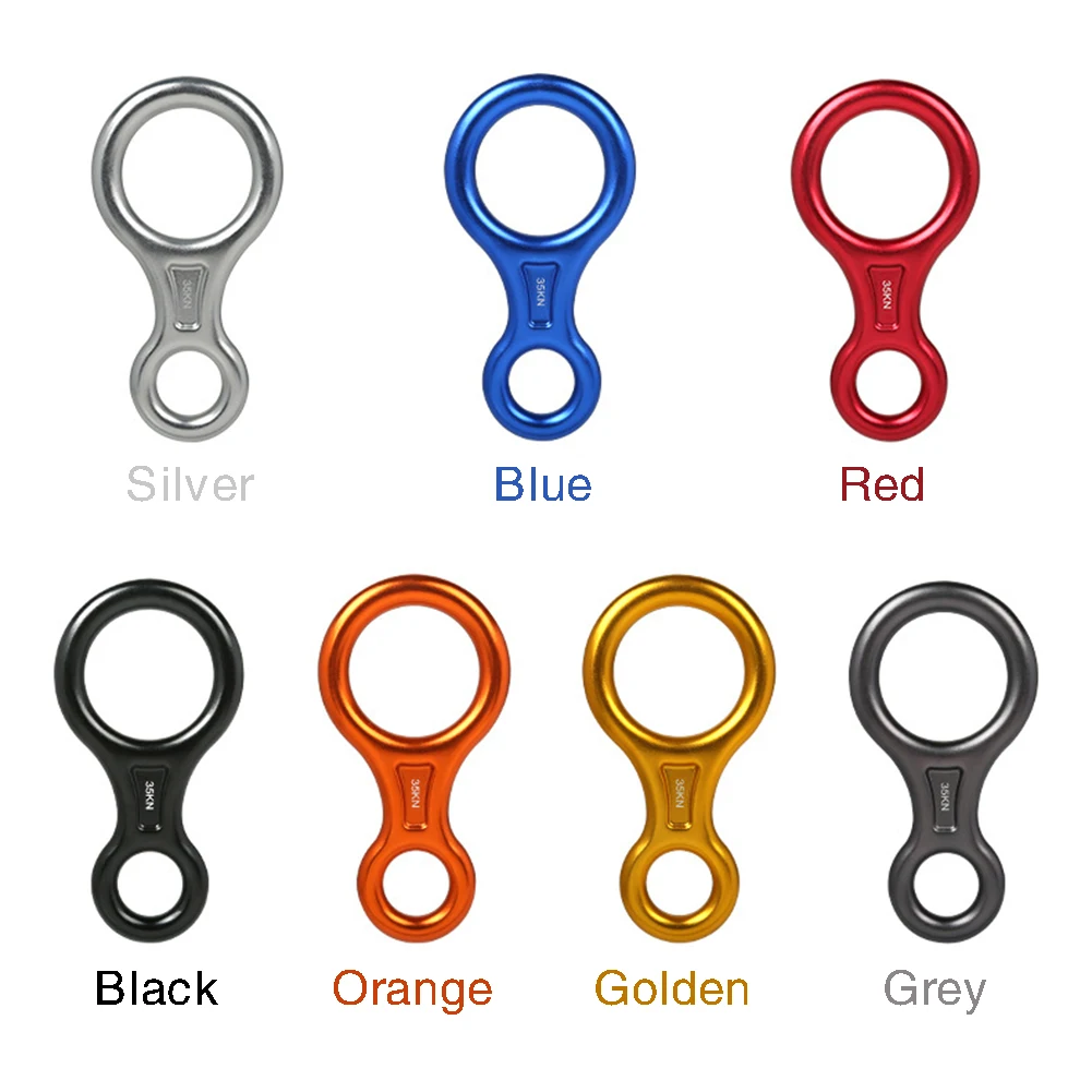 Descender Rappel Rings Outdoor Mountaineering Figure 8 Small Climbing Equipment Camping Portable Outdoor Elements