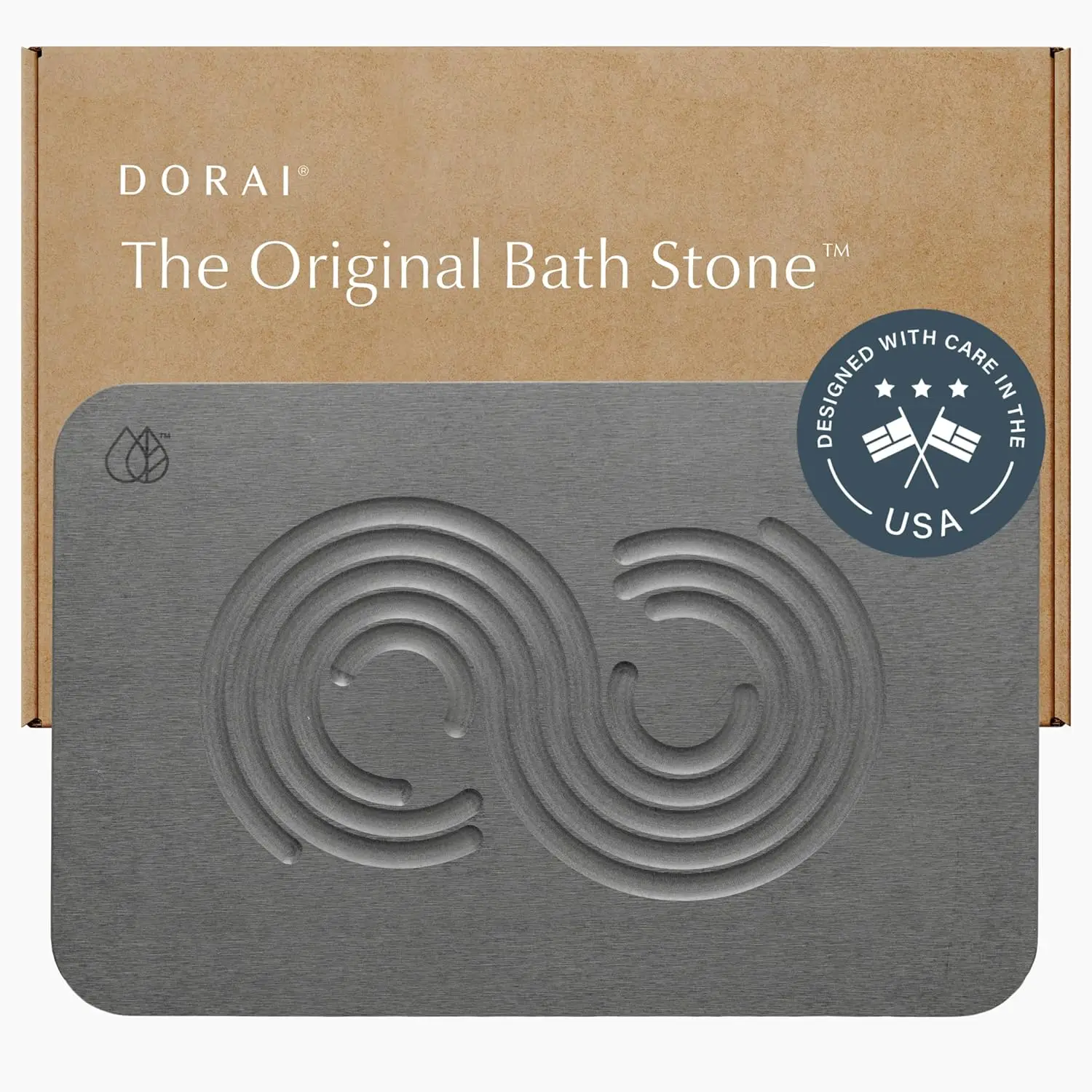 

Quick-Dry Non-Slip Diatomite Stone Bath Mat 23.6"x15.4" for Zen Bathroom Decor