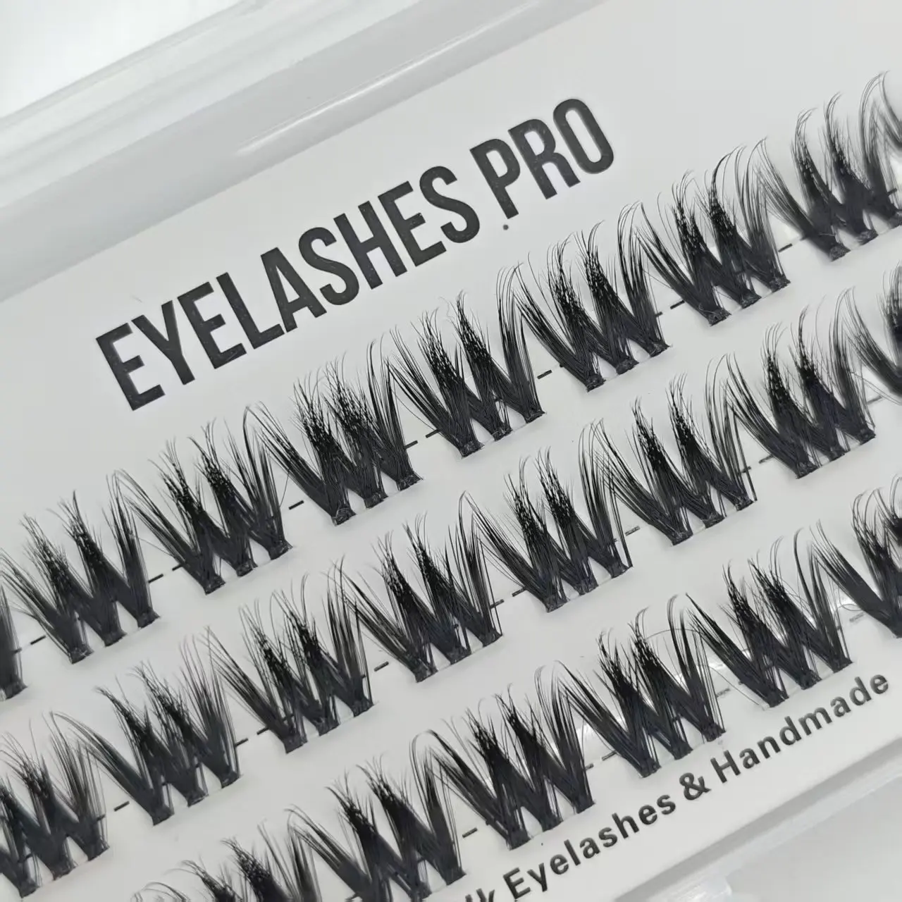 BBA-016 DIY Hand Made Eyelash Extension Segmented Flase Lashes Dramatic Lash Bundles Soft Ribbon Strip Eyelashes Makeup Lashes