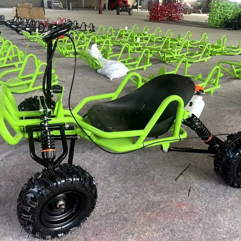 

80CC Throttle Pedal Go-Kart All-Terrain UTV Beach Drift Bike Two-Stroke 35km/h Speed 2X4 Drive for Outdoor Use