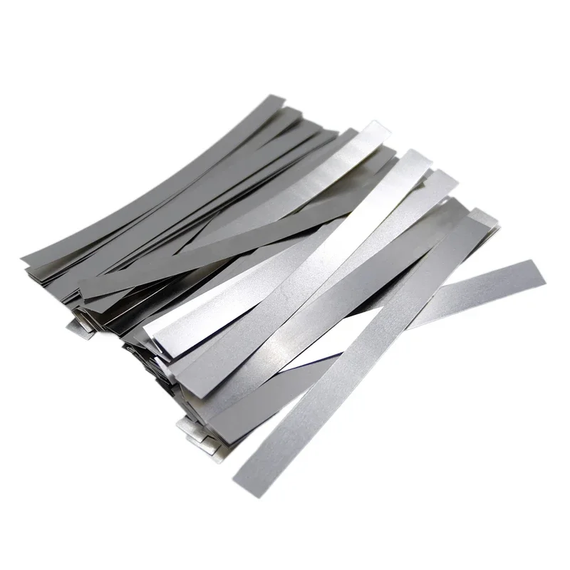 50pcs Nickel Plated Steel Strip Nickel Plate Strap Strip Sheets For 18650 Battery Spot Welding Machine Welder Spot Welder