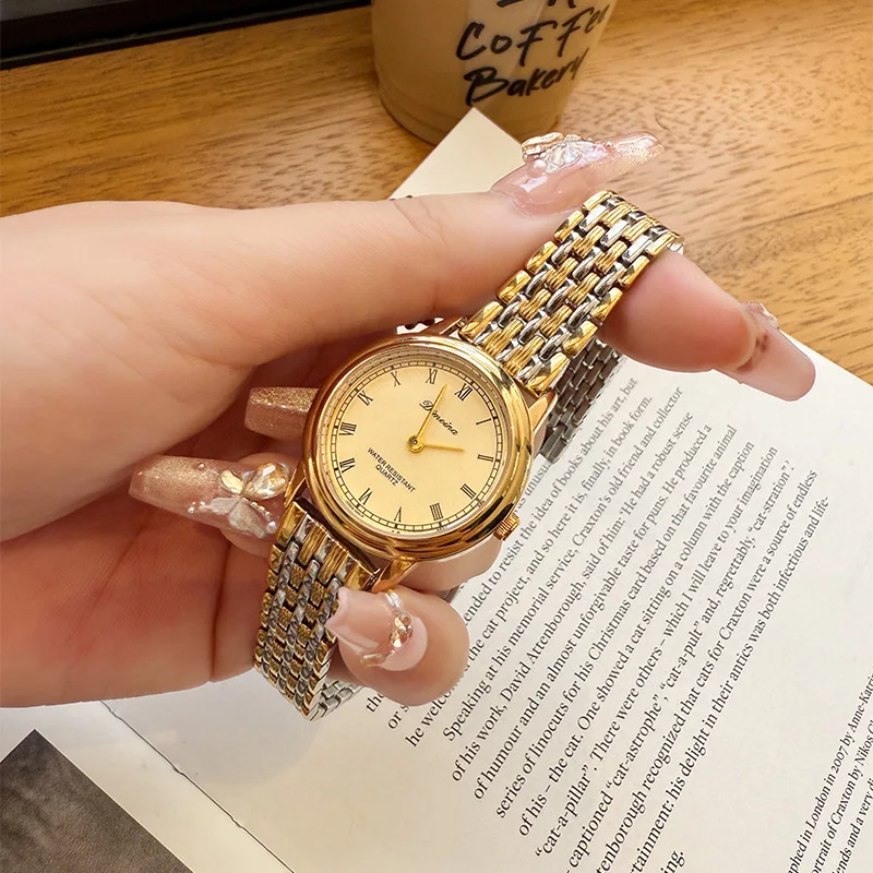 

New Stainless Steel WatchVintage Style WatchExquisite Ladies' Wristwatch A Perfect Gift For Women High-End Luxury Ladies' Watch.