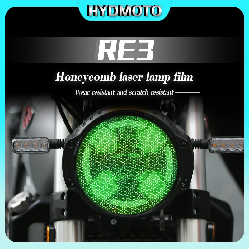 

For CYCLONE RE3 modification honeycomb laser light film transparent protective film waterproof accessories headlights taillights