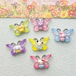 10 Pcs New Kawaii Cartoon Cute Sparkling Butterfly Series Resin Scrapbook Diy Jewelry Party Gift Hairpin Accessories A23
