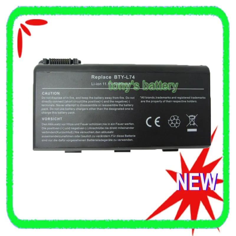 

6-элементный Аккумулятор BTY-L74 для MSI CX500 CX600 CX600X CX610 CX620 CX620X CX630 CX700 CX623 CX705 CX705MX CX705X CR700