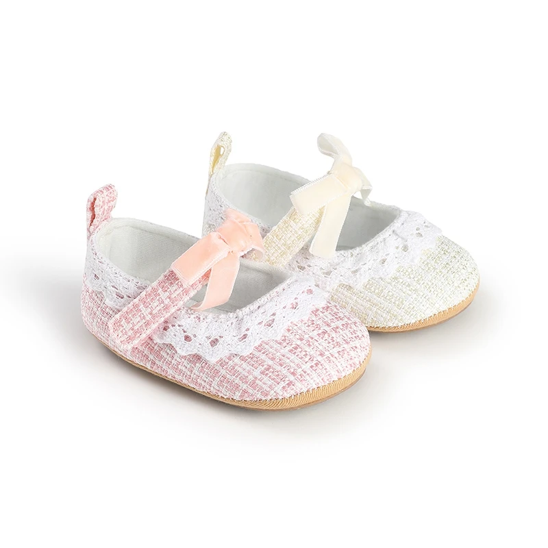 

Spring And Autumn Baby Princess Shoes Cute Bow Baby Shoes Soft Soled Sneakers Female Baby First Walkers