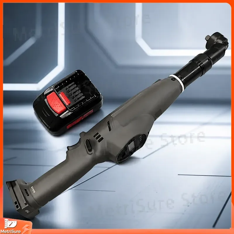 Cordless Ratchet Wrench 3/8 Inch Brushless Impact Wrench Right Angle Lithium Battery Portable Power Tool Auto Repair
