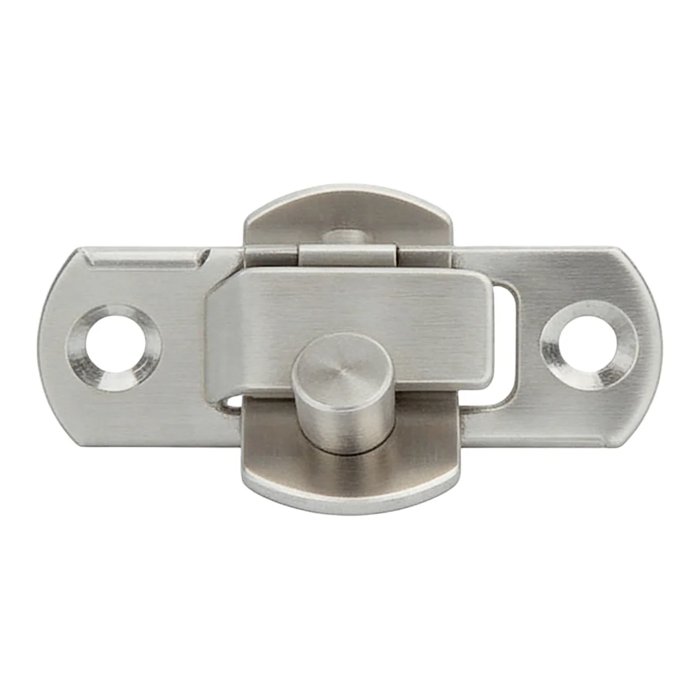 Small Pet Cage Furniture Sliding Door Cabinet Drawer Door Bolt Buckle Hasp Silver Sliding Lock Stainless Steel