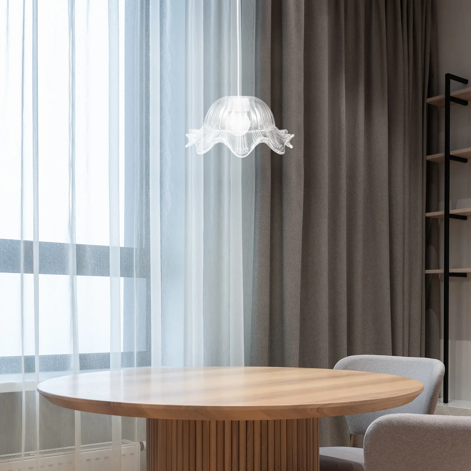 

Pendant Light Shade Glass Beveled Creative Lampshade for Ceiling Light Decorative Hanging Lamp Cover Modern Stripe Pattern