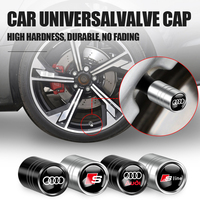 4pcs /set Metal Badges Car Tire Valve Stem Cap Covers Auto Accessories For A1 A2 A4 A4L A5 A6 A7 A8 A8L TT Q1 Q2 Q3 Q4 Q5 RS B2