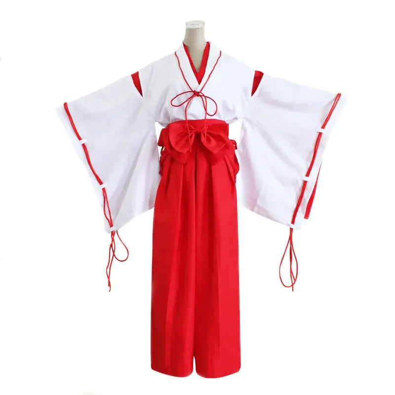 Vestido de uniforme de Cosplay de Anime Inuyasha Kikyo, Kimono, Disfraces de Halloween, disfraz de fiesta