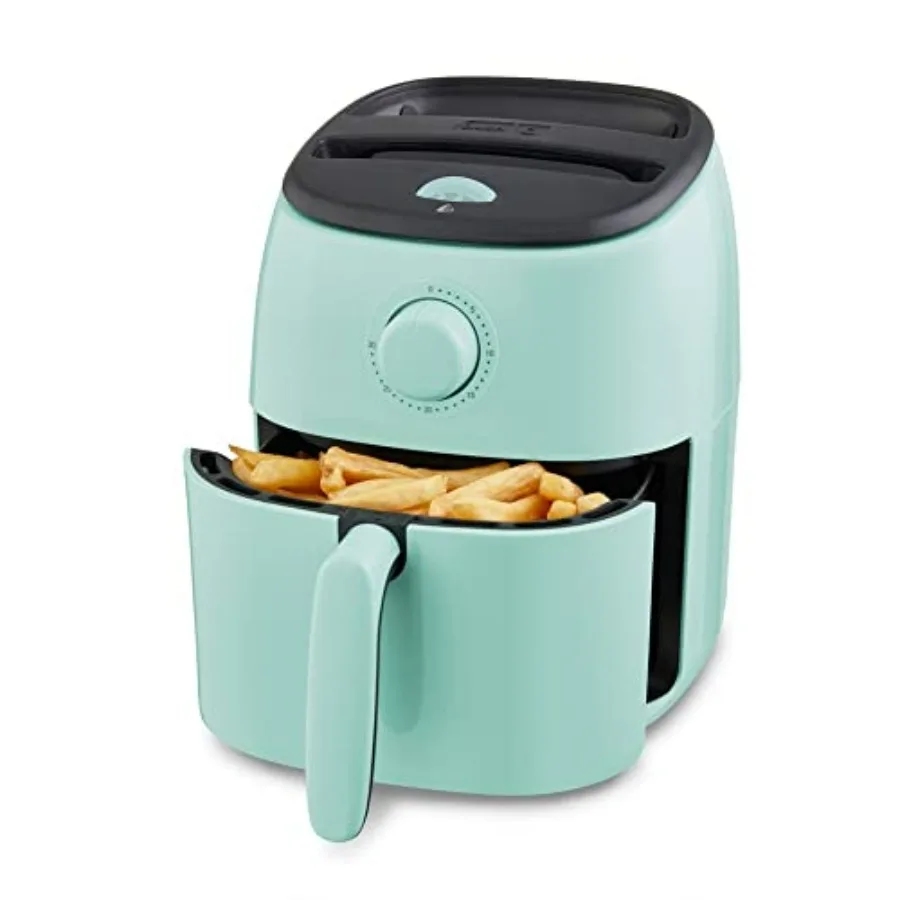 

Компактная аэрофритюрница с технологией Tasti-Crisp — 2,6 кварты — антипригарная корзина для жарки цвета «аква» — регулируемый контроль температуры — автоматическое отключение