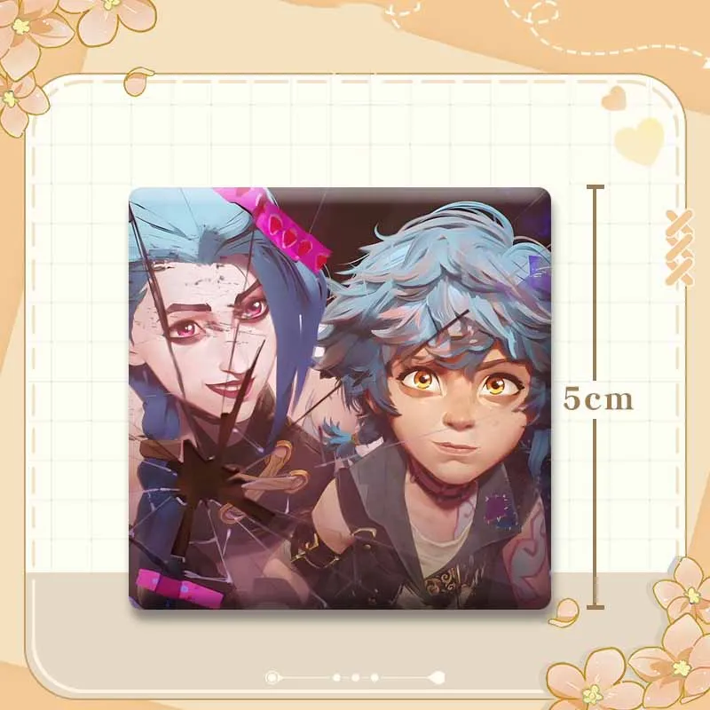 حار أنيمي غامض الموسم 2 دبابيس مربعة الكرتون إيكو جينكس فيكتور إيشا شارات على ظهره الملابس والاكسسوارات أصدقاء مجوهرات هدية