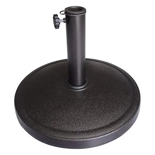 Danlong round steel heavy-duty 26-pound outdoor patio resin umbrella base, vertical environmentally friendly outdoor furniture