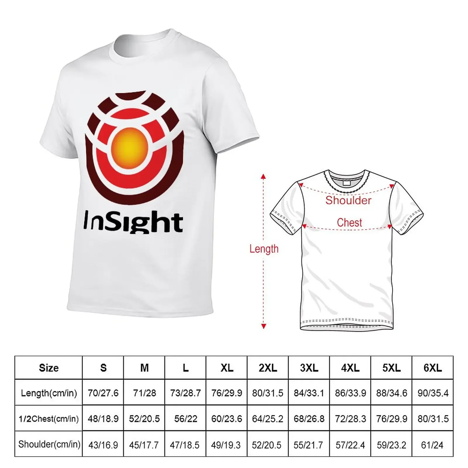 InSight Program Logo T-Shirt Aesthetic clothing summer top boys animal print T-shirts for men cotton