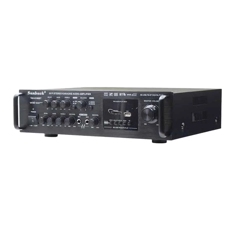 220V Blue-teeth Amplifier Theatre Sound Speaker Amplifier Karaoke OK Car Home High-power 300W*2 2.0 1000 Watt Amplifier