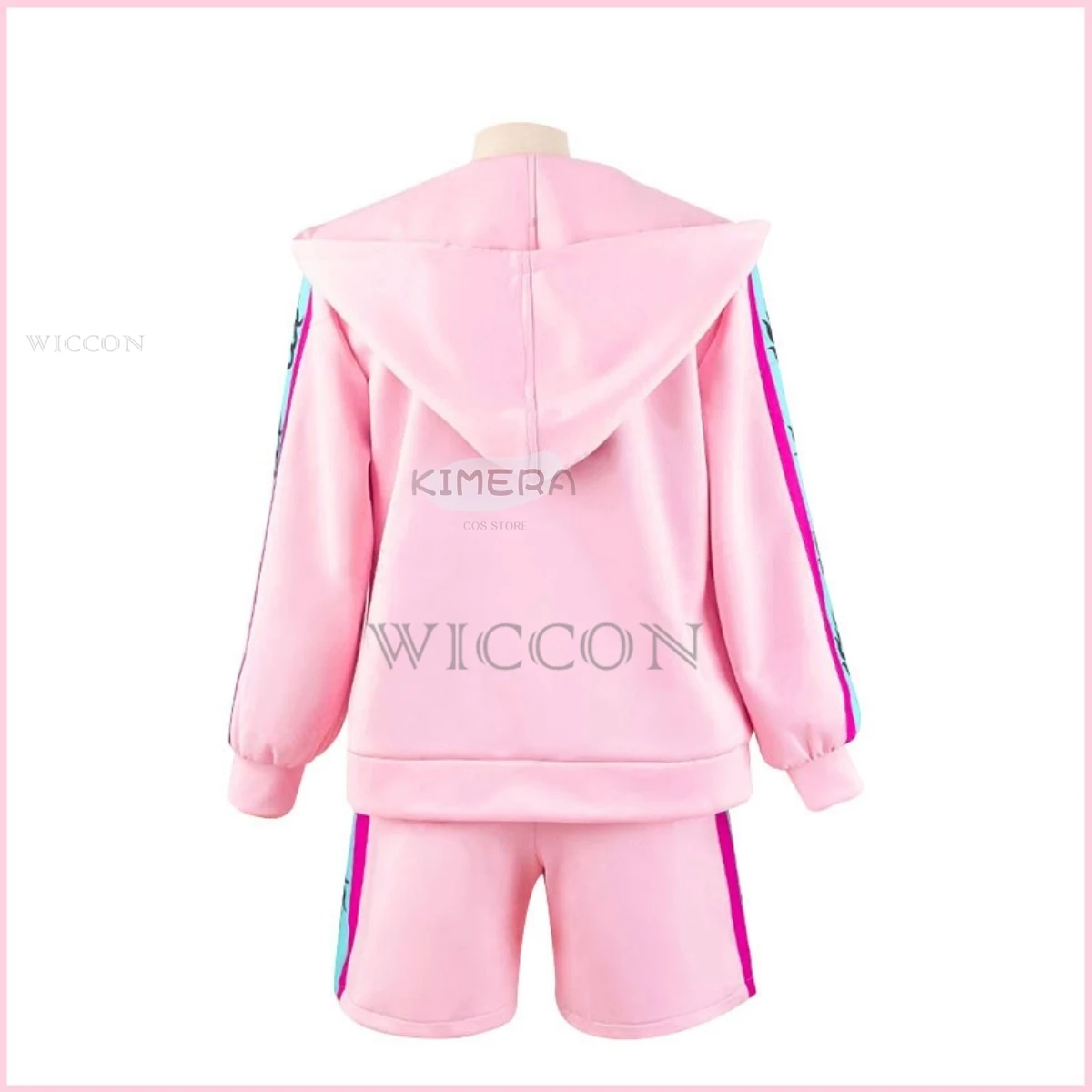 Gioco Anime Paradox Live BAE Anne Faulkner Costume Cosplay Parrucca Hip Hop Rosa Cappotto sportivo Donna Sexy Kawaii Party Suit