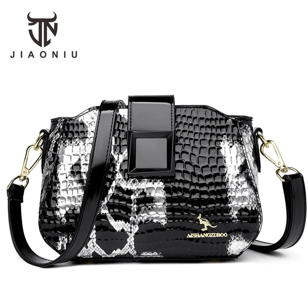 Quality Alligator Leather Crossbody Bag for Women Luxury Brand Handbag and Purses Designer Female Shoulder Messenger Tote Sac