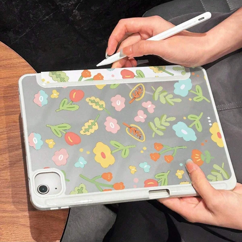 Colorful Flower Pattern Tablet Case for 2018 9.7 5/6th Ipad Air3 10.5 10th Funda 10.2 7th 8th 9th Gen IPad Air 5 4 IPad Pro 11
