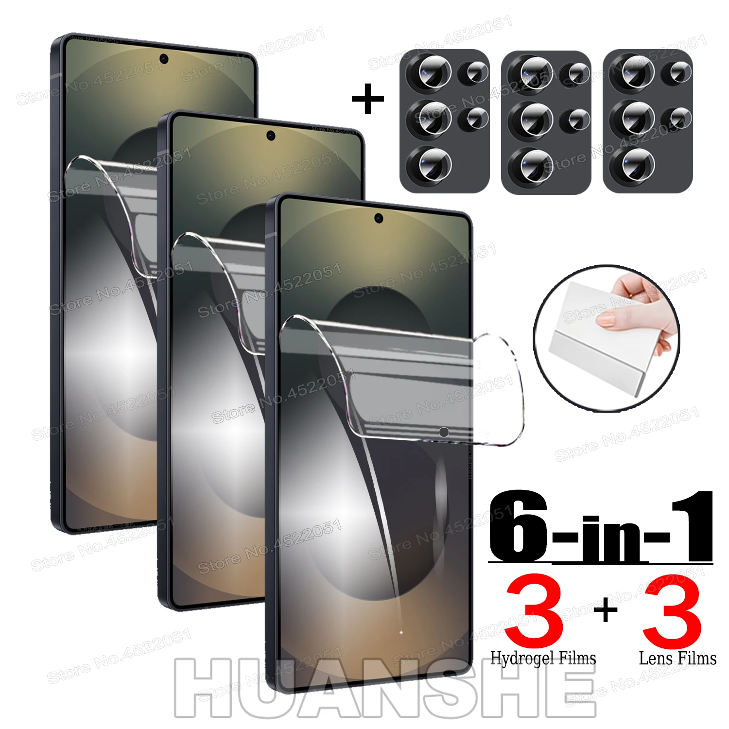 6in1 Slim Hydrogel Back Lens Screen Protector for Samsung Galaxy S26 S25 Edge S24 S23 S22 Ultra Plus S21 S20 FE