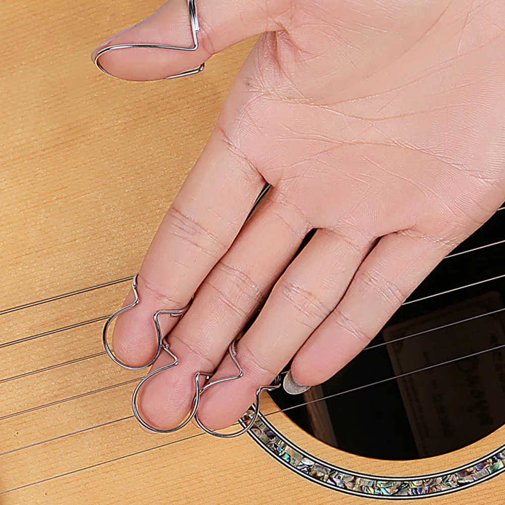 

1 Set Guitar Hollow Finger Picks Thumb Pick Index Finger Picks Folk Guitar Ring Picks banjo musical instrument picks