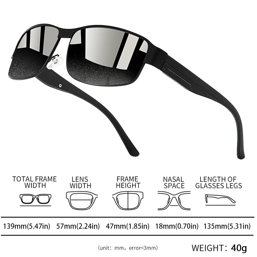 Modische Vintage Rechteckige Sonnenbrille für Männer und Frauen Angeln Fahren Luxus Marken Designer Eyewear – Detail 10