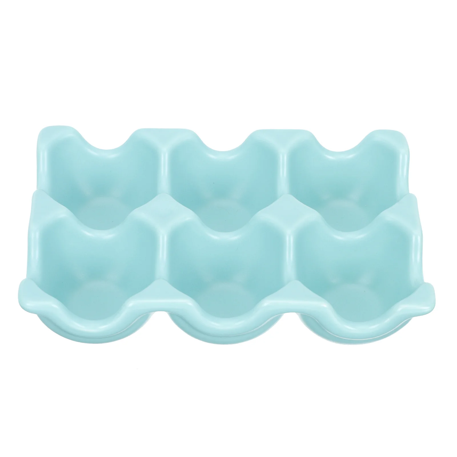 

Tray Egg Storage Porcelain Eggs Trays Refrigerator Holder Sky-blue Keeper Ceramic