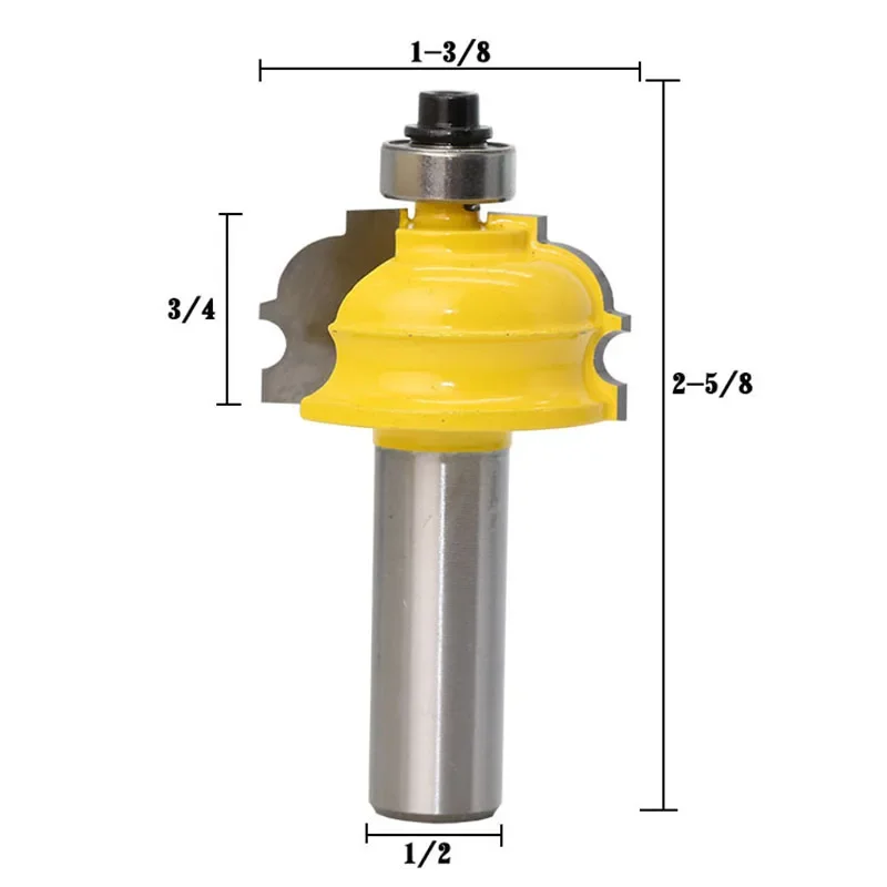 1PC 1/2 "12.7MM frez trzpieniowy rzeźbione w drewnie formowanie architektoniczne frez linia nóż frez do drewna frez tenonowy